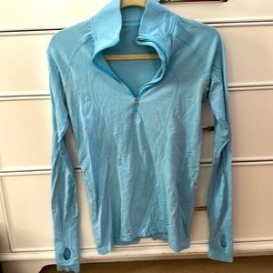 Light blue athletic lululemon zip up